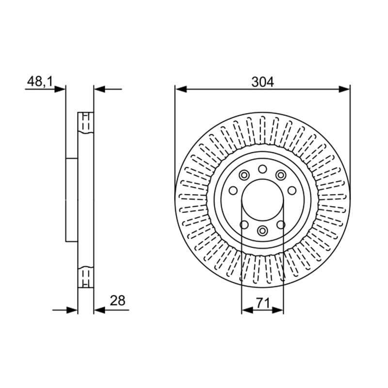 BOSCH 0 986 479 A89 stabdžių diskas
