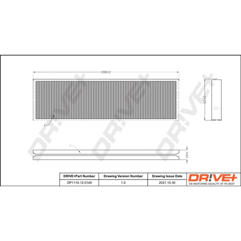 DRVE filtras, salono oras DP1110.12.0149