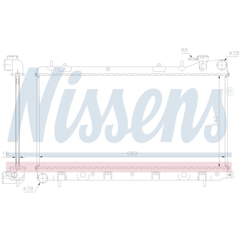 NISSENS radiatorius, variklio aušinimas 67704A