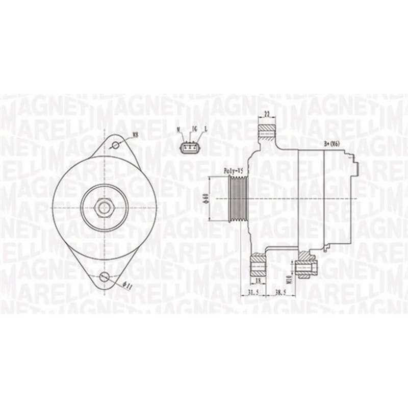 MAGNETIMARELLI kintamosios srovės generatorius 063731893010
