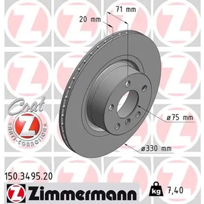 ZIMMERMANN stabdžių diskas 150.3495.20