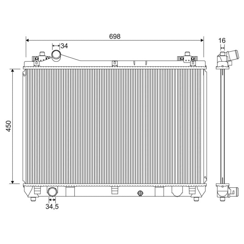 VALEO radiatorius, variklio aušinimas 701243
