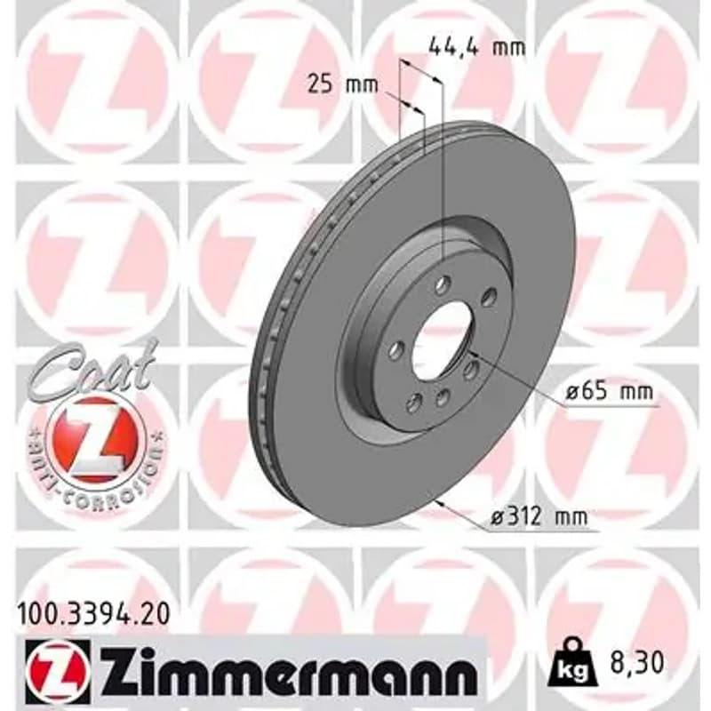 ZIMMERMANN stabdžių diskas 100.3394.20