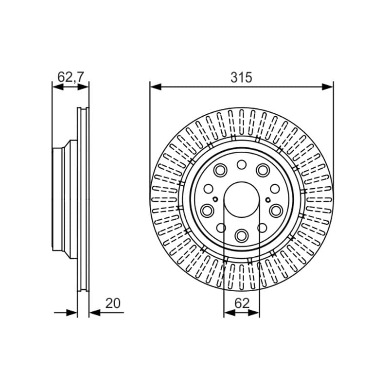 BOSCH 0 986 479 T06 stabdžių diskas