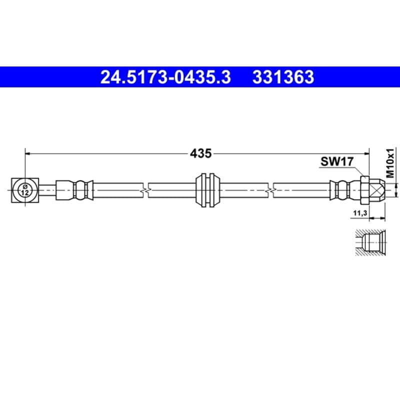 ATE stabdžių žarnelė 24.5173-0435.3