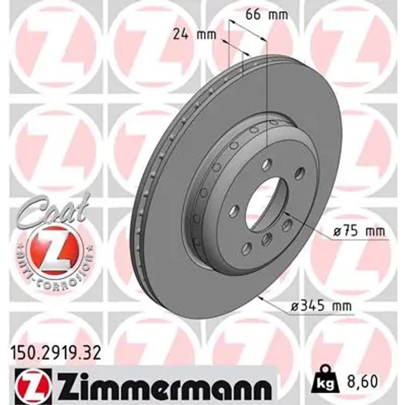 ZIMMERMANN stabdžių diskas 150.2919.32