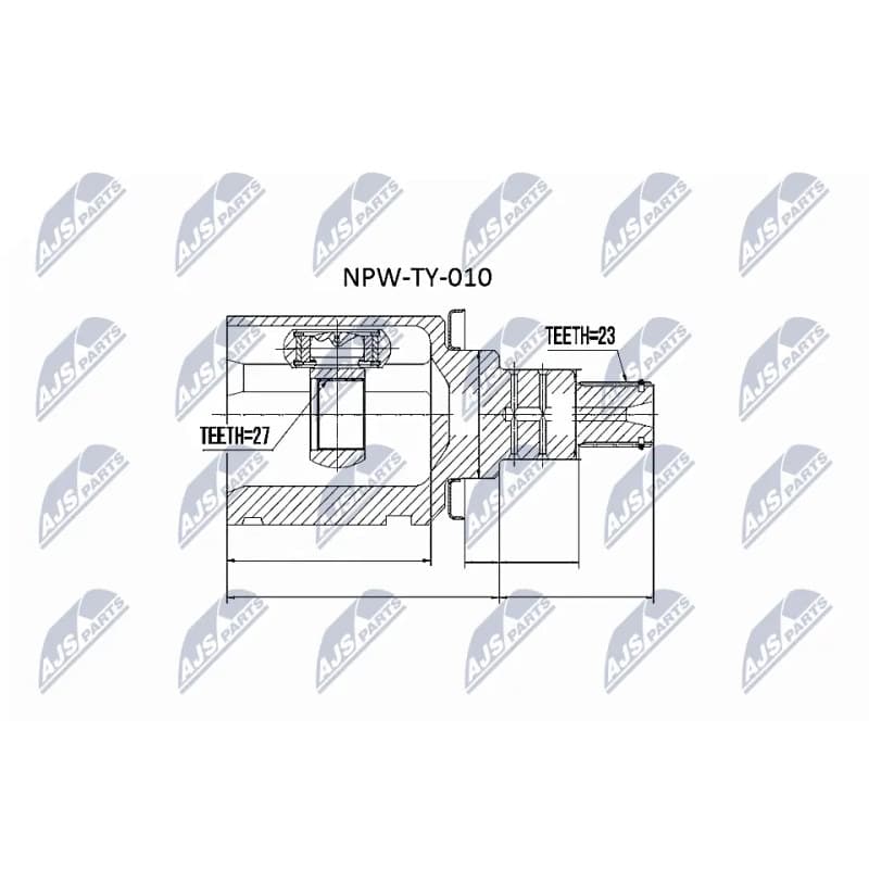 NTY jungčių komplektas, kardaninis velenas NPW-TY-010