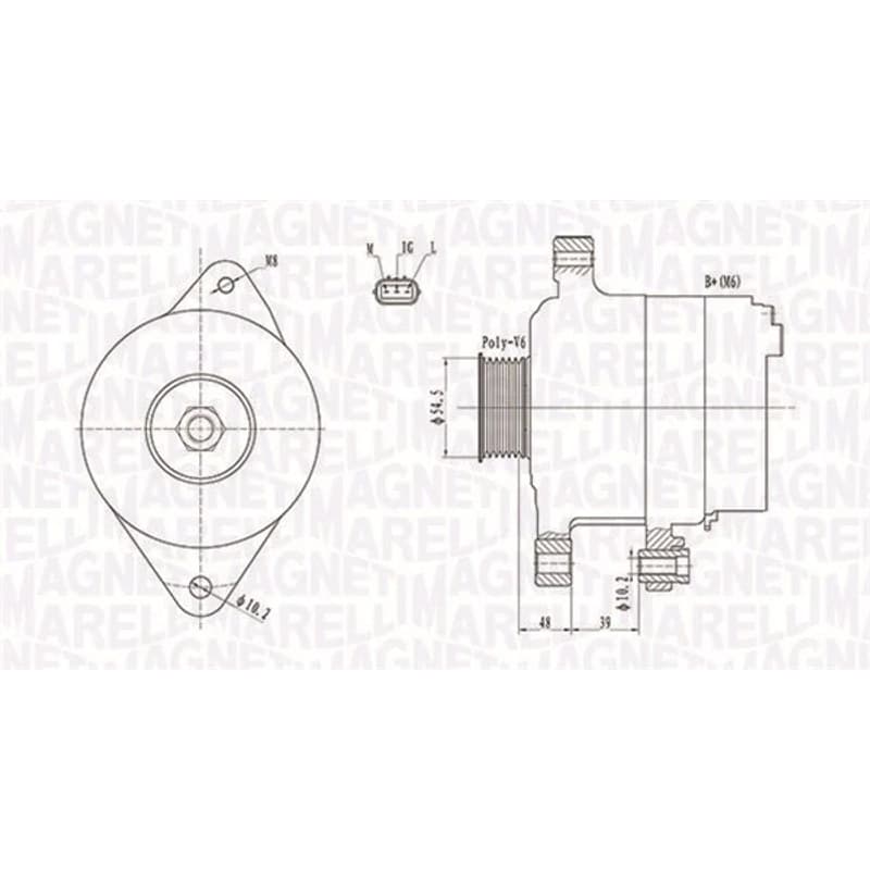 MAGNETIMARELLI kintamosios srovės generatorius 063731800010