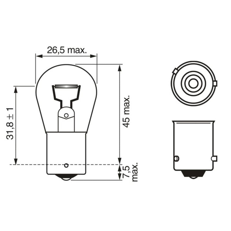 BOSCH 1 987 302 703 lemputė, indikatorius