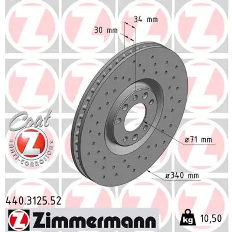 ZIMMERMANN stabdžių diskas 440.3125.52
