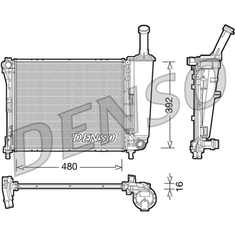 DENSO radiatorius, variklio aušinimas DRM09088