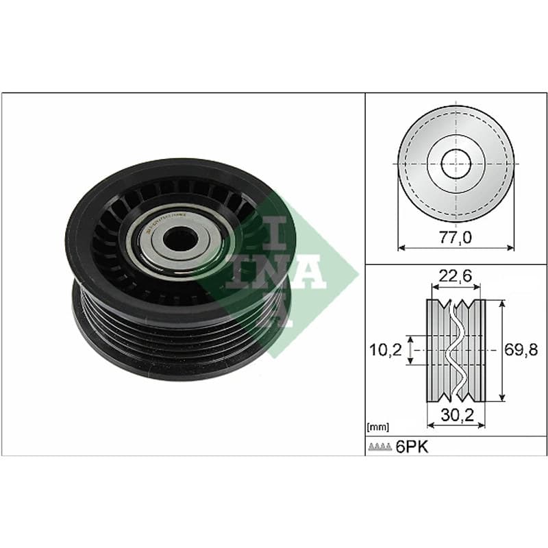 SCHAEFFLERINA kreipiantysis skriemulys, V formos rumbuotas diržas 532 1075 10