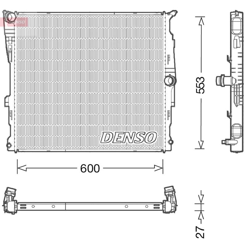 DENSO radiatorius, variklio aušinimas DRM05008