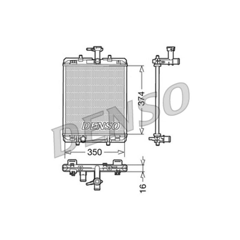 DENSO radiatorius, variklio aušinimas DRM21602