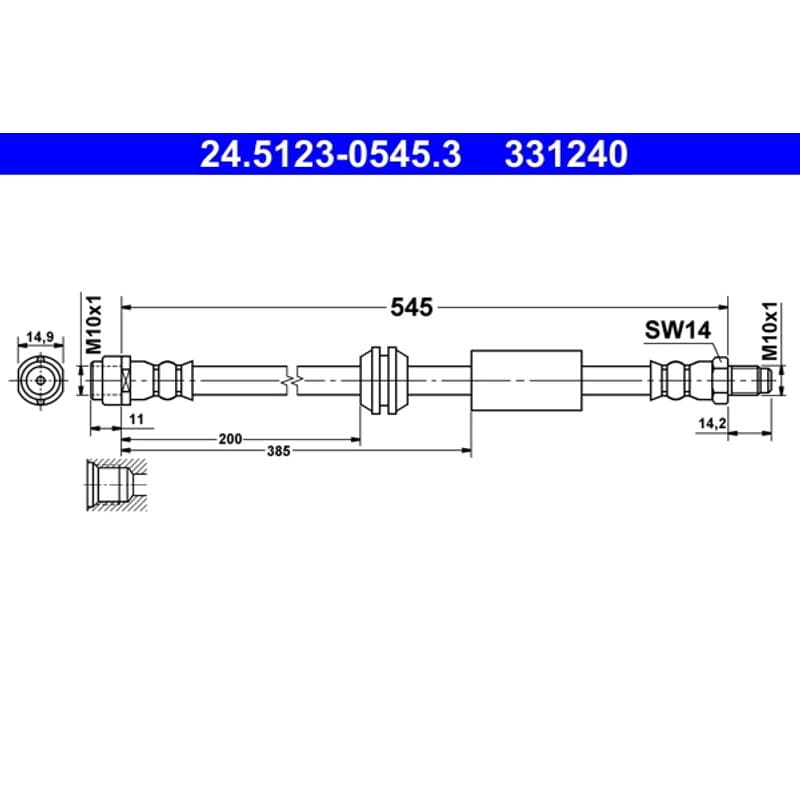 ATE stabdžių žarnelė 24.5123-0545.3