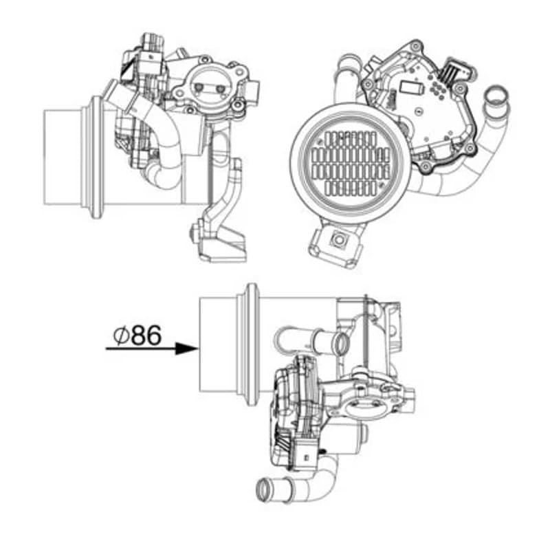 MAHLE CE 18 000P aušintuvas, išmetamųjų dujų recirkuliacija