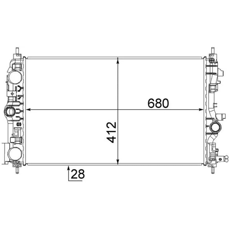 MAHLE CR 1782 000S radiatorius, variklio aušinimas