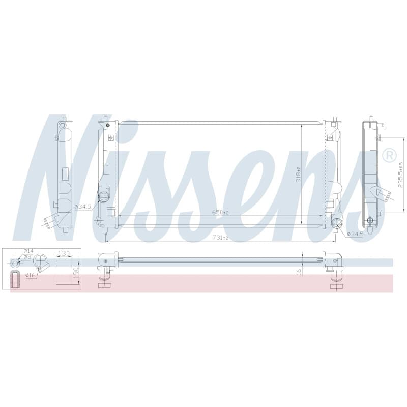 NISSENS radiatorius, variklio aušinimas 64822