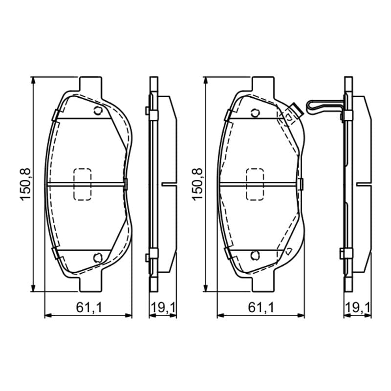 BOSCH 0 986 494 682 stabdžių trinkelių rinkinys, diskinis stabdys