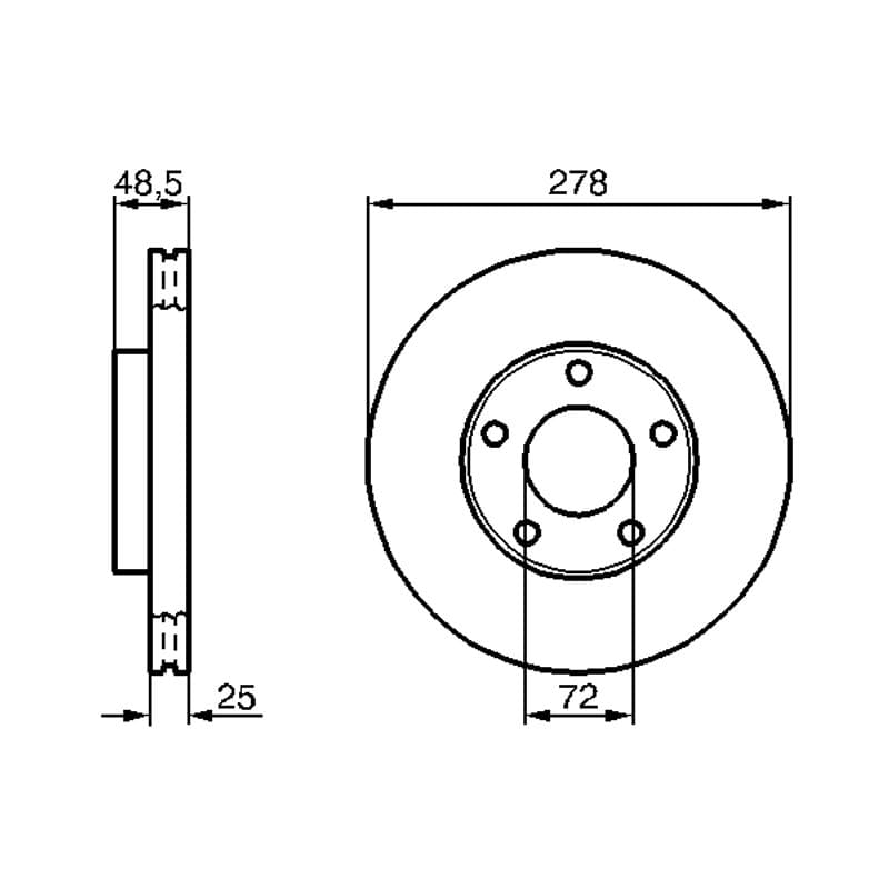 BOSCH 0 986 479 C68 stabdžių diskas