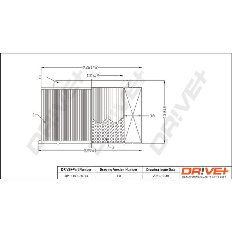 DRVE oro filtras DP1110.10.0744