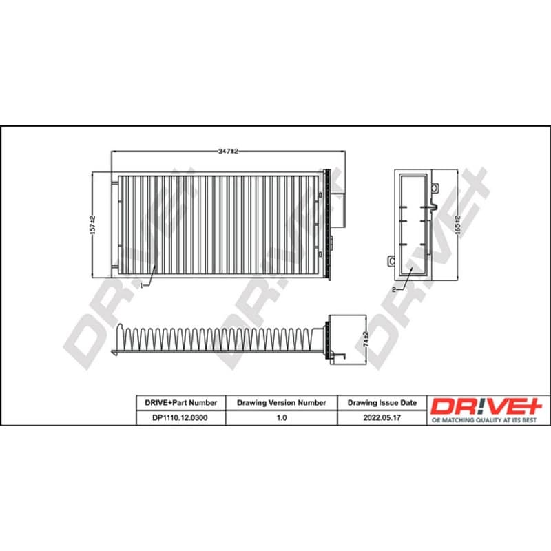 DRVE filtras, salono oras DP1110.12.0300