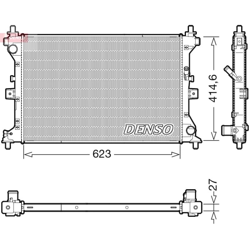 DENSO radiatorius, variklio aušinimas DRM47039
