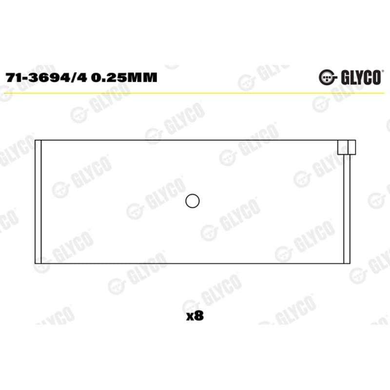 GLYCO guoliai dideliu galu 71-3694/4 0.25mm