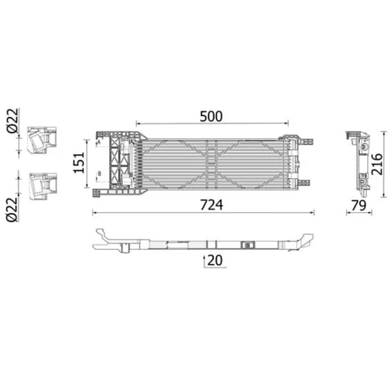 MAHLE CLC 325 000P alyvos aušintuvas, automatinė transmisija