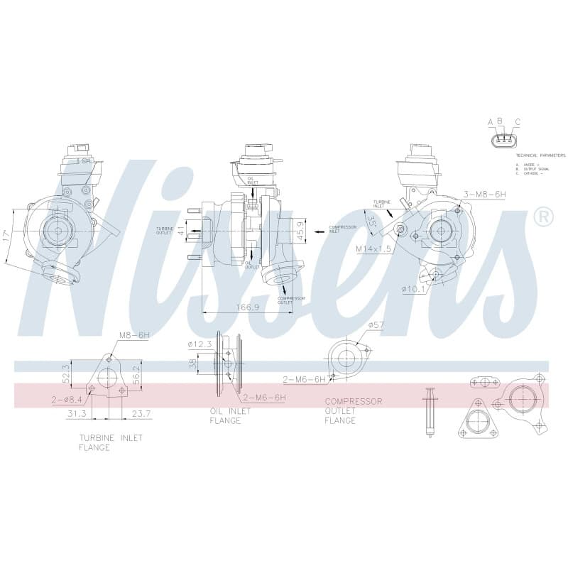 NISSENS kompresorius, įkrovimo sistema 93630