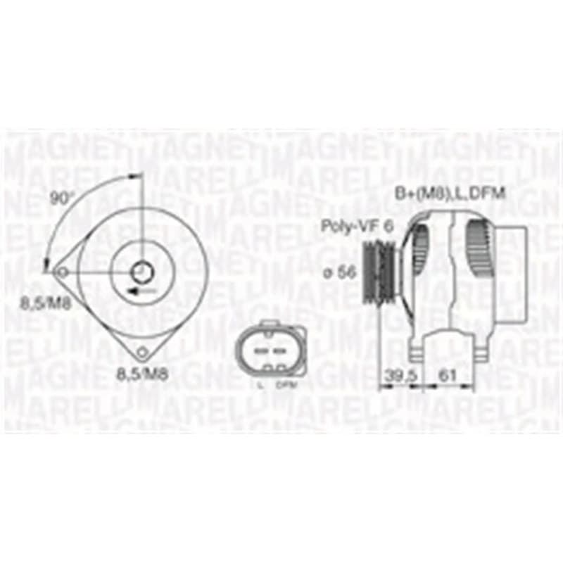 MAGNETIMARELLI kintamosios srovės generatorius 063731394010