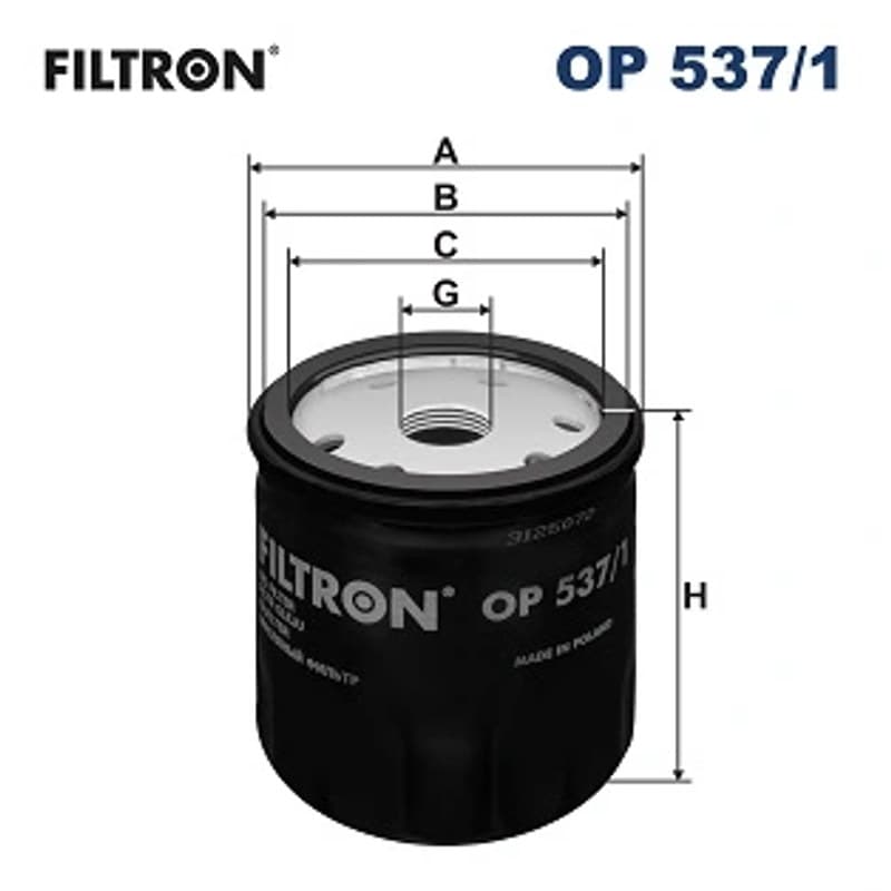 FILTRON alyvos filtras OP 537/1