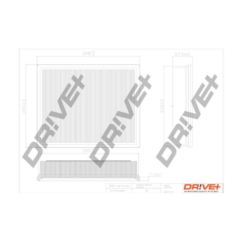 DRVE DP1110.10.0694 oro filtras