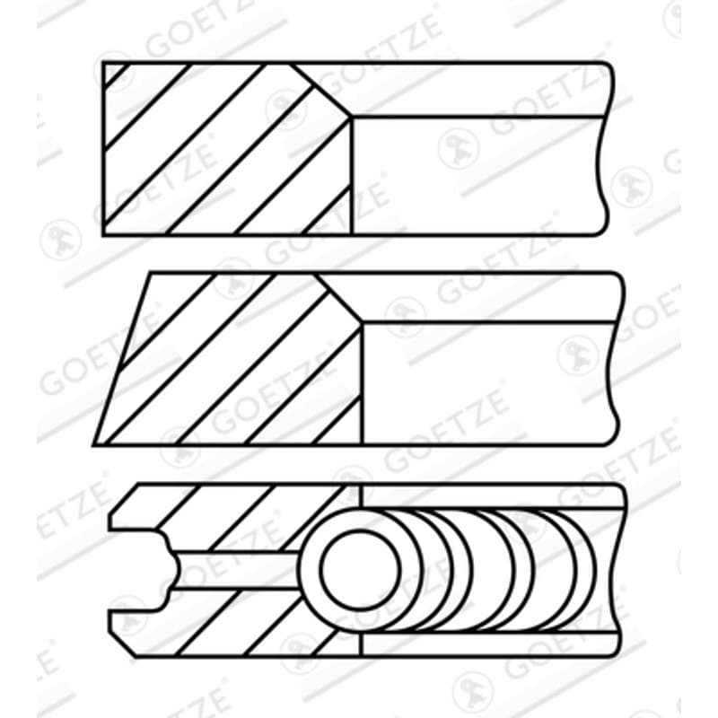 GOETZEENGINE stūmoklio žiedų komplektas 08-322400-10