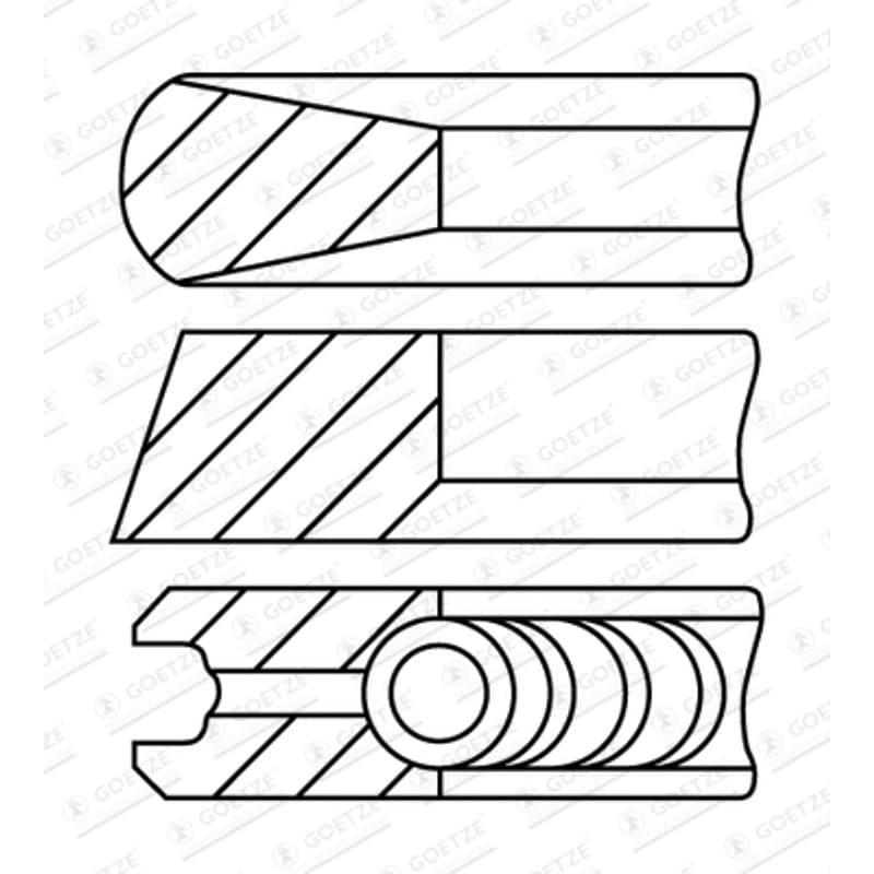 GOETZEENGINE stūmoklio žiedų komplektas 08-430400-00