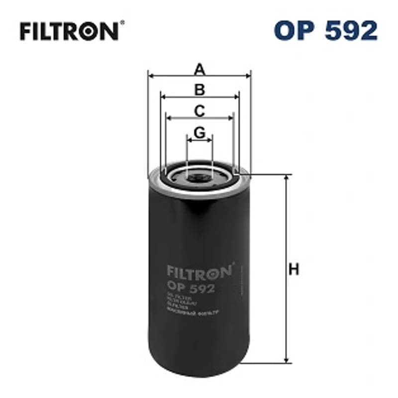 FILTRON alyvos filtras OP 592