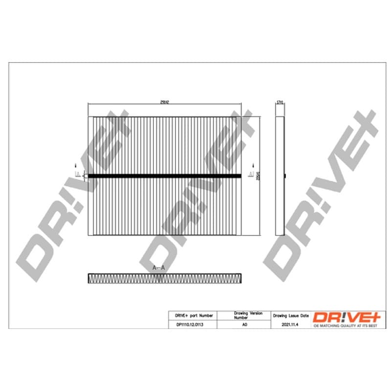 DRVE filtras, salono oras DP1110.12.0113