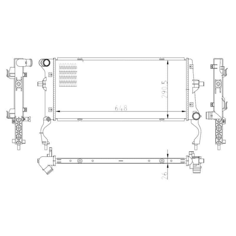 NRF 550034 radiatorius, variklio aušinimas