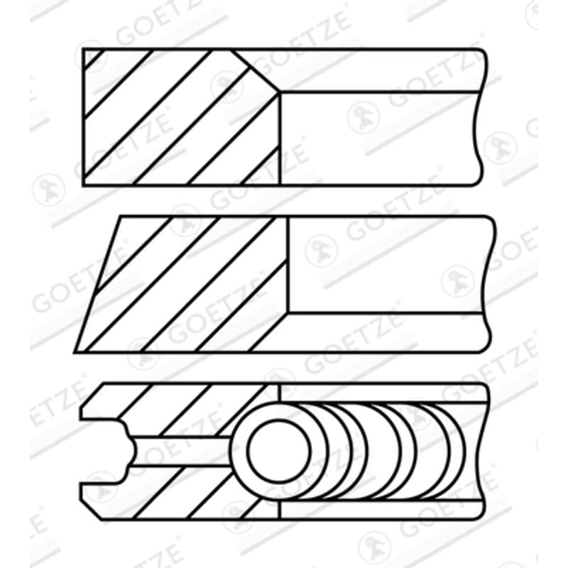 GOETZEENGINE stūmoklio žiedų komplektas 08-123400-40