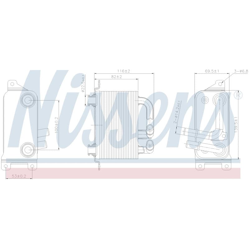 NISSENS alyvos aušintuvas, automatinė transmisija 90833