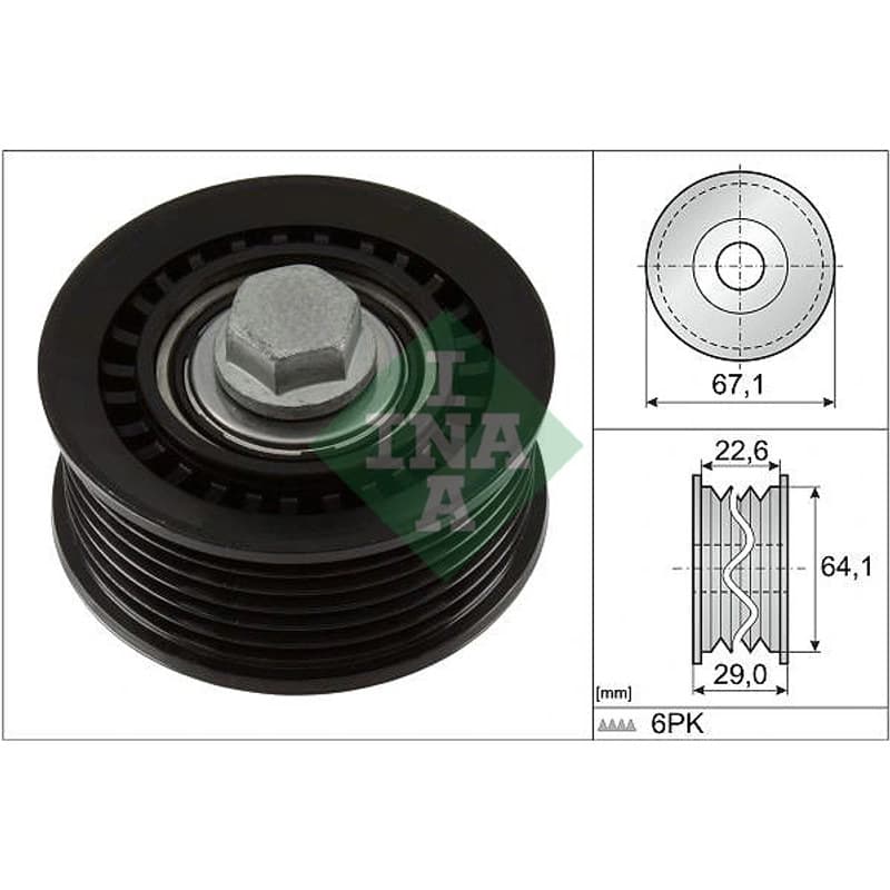 SCHAEFFLERINA kreipiantysis skriemulys, V formos rumbuotas diržas 532 1076 10