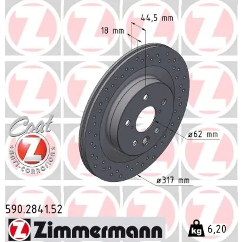 ZIMMERMANN stabdžių diskas 590.2841.52