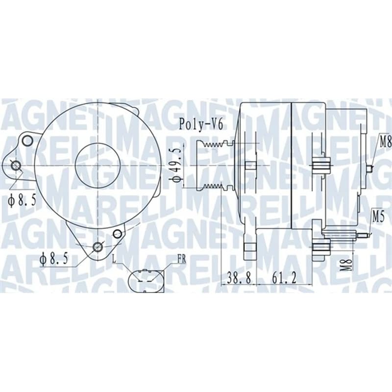 MAGNETIMARELLI kintamosios srovės generatorius 063732137010