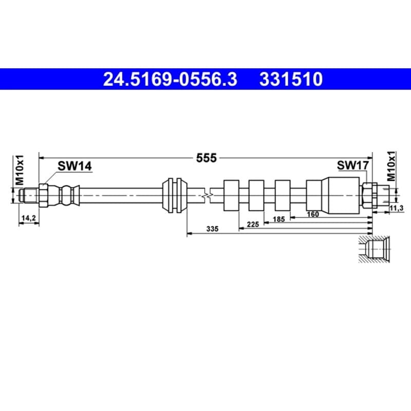 ATE stabdžių žarnelė 24.5169-0556.3