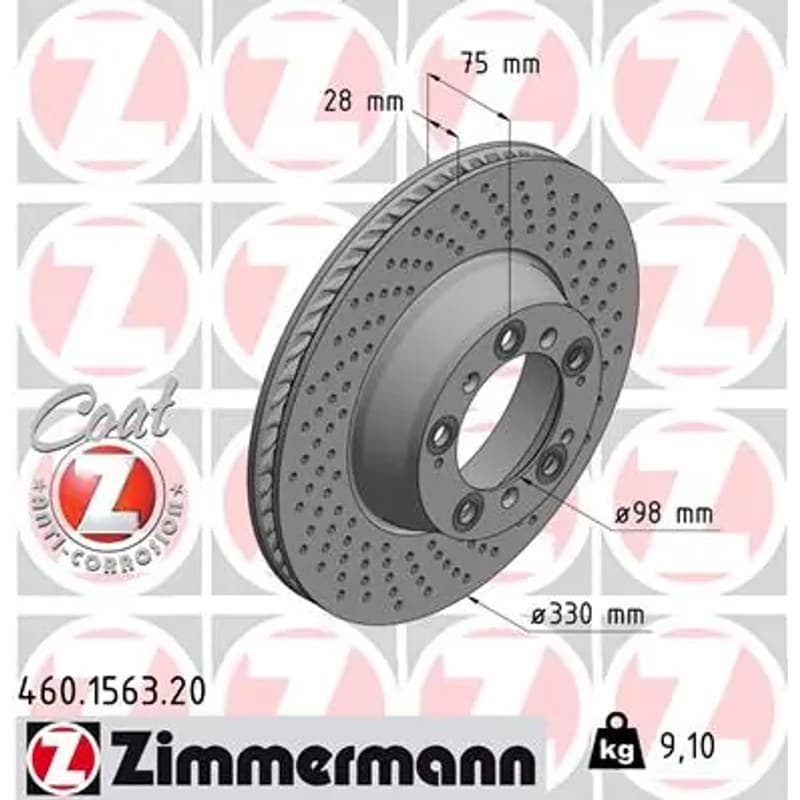 ZIMMERMANN stabdžių diskas 460.1563.20