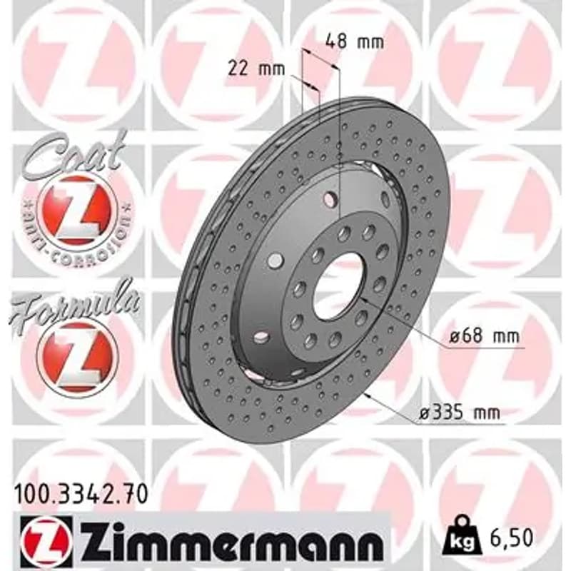 ZIMMERMANN stabdžių diskas 100.3342.70