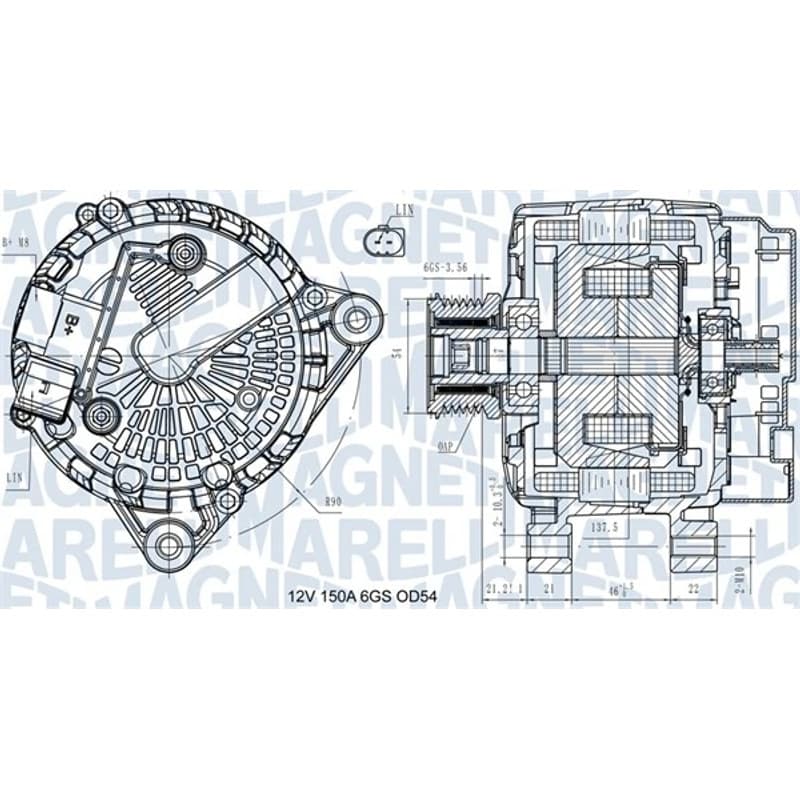 MAGNETIMARELLI kintamosios srovės generatorius 063731472410