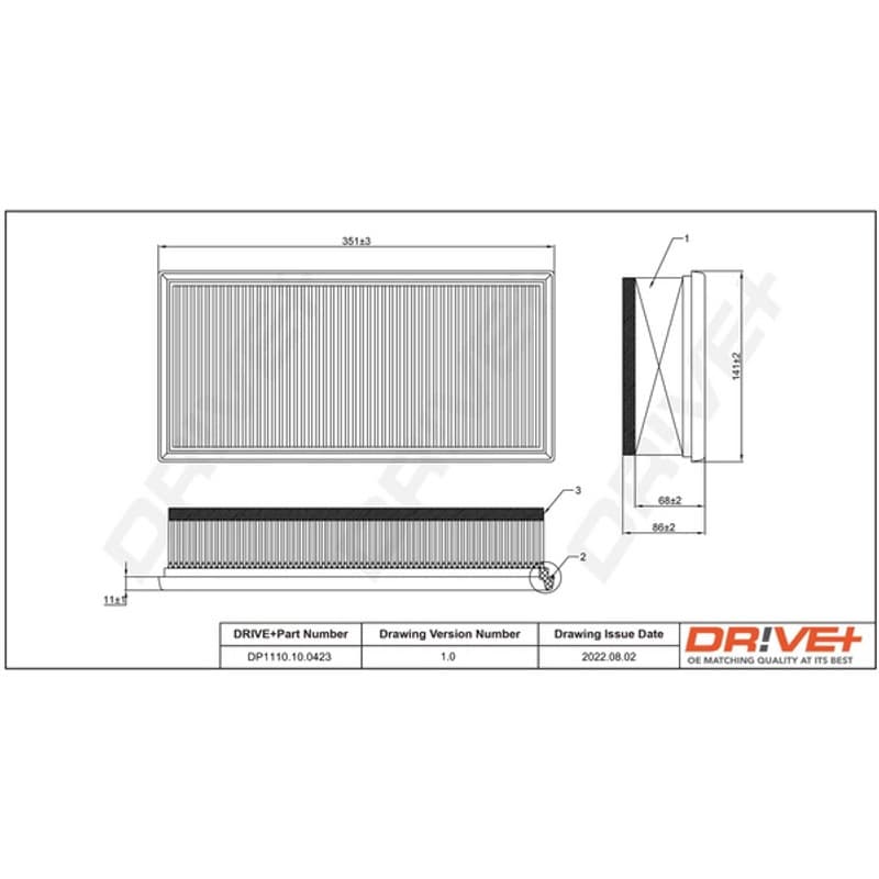 DRVE oro filtras DP1110.10.0423