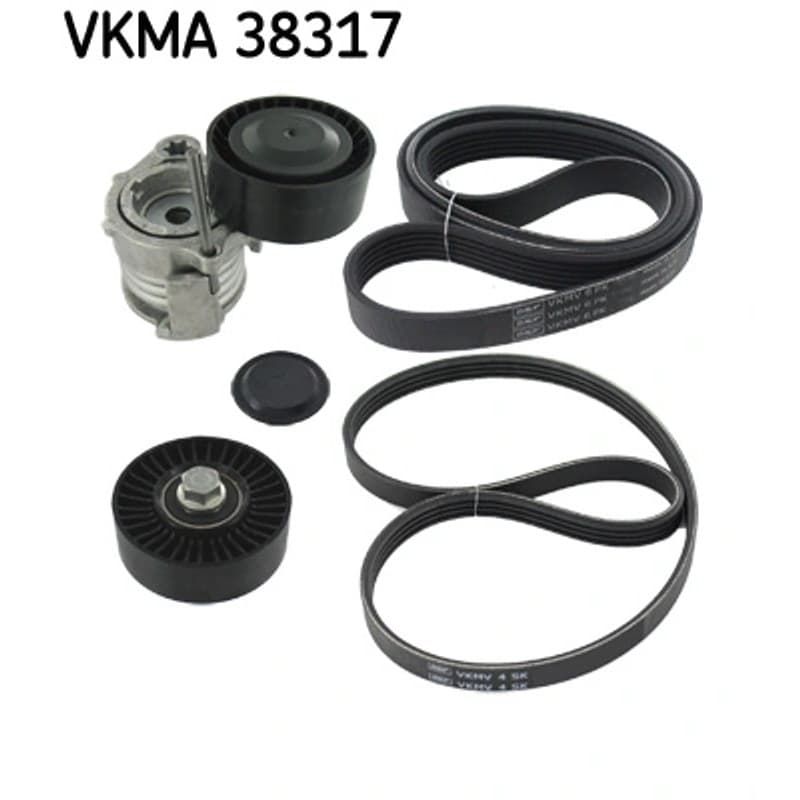 SKF VKMA 38317 V formos rumbuotas diržas, komplektas