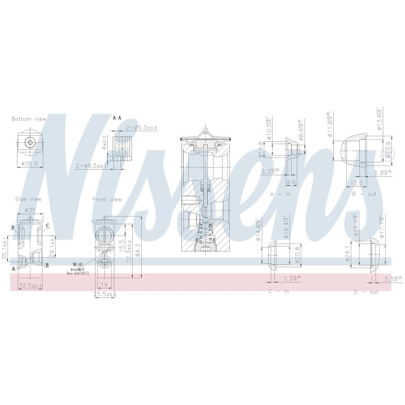 NISSENS išsiplėtimo vožtuvas, oro kondicionavimas 999446